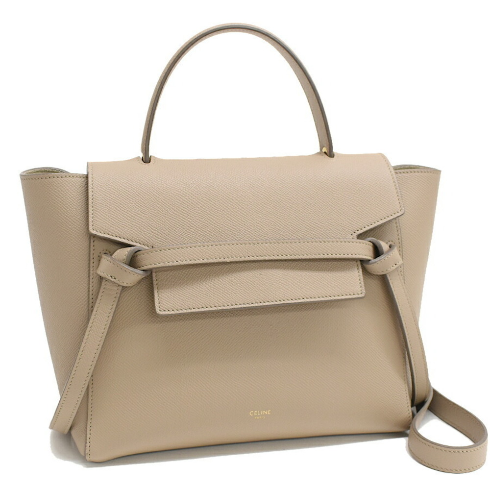Celine Belt Bag Handbag Leather Beige